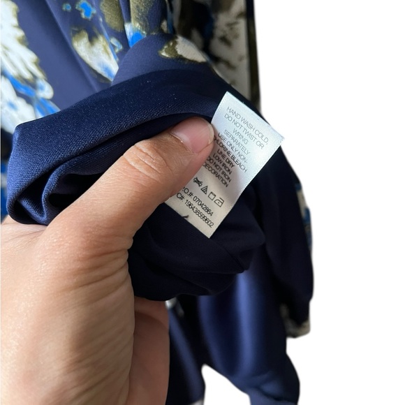 Roaman's Floral Sequin Flutter Sleeve Gown Handkerchief Hem maxi dress 24w - Picture 5 of 10